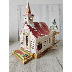 Walter brockmann lone pine School vintage 1988 village Xmas tree Church chapel d